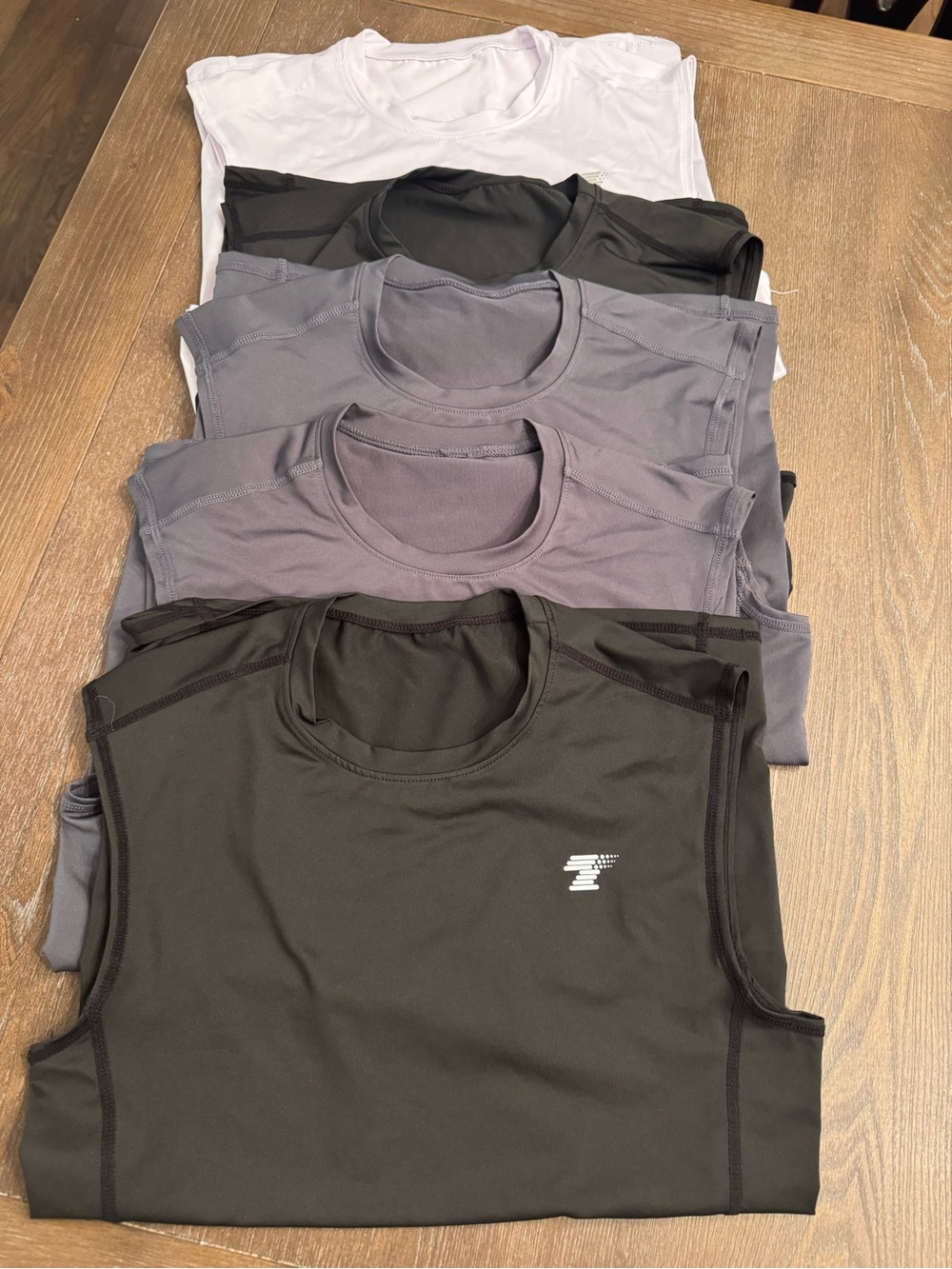 Amazon Essentials Men's Tank Tops - White, Black, Gray, Charcoal- set of 5.
